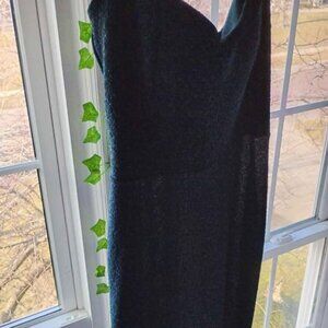 Dark teal prom dress with glitter